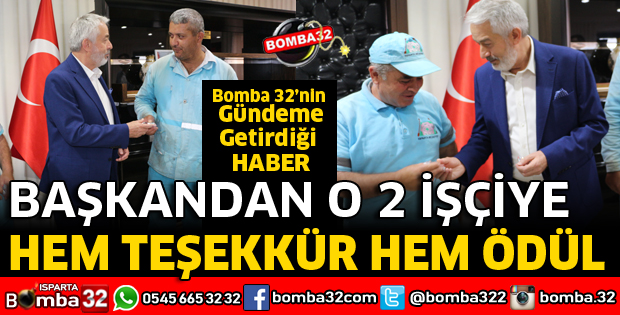 BELEDİYE BAŞKANI İŞÇİLERİ ÖDÜLLENDİRDİ