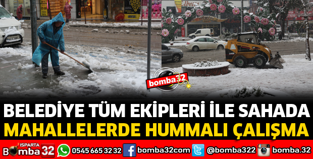 BELEDİYE EKİPLERİ TÜM EKİPLERİ İLE SAHADA
