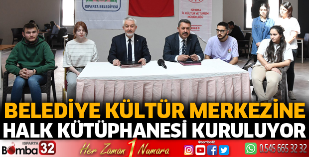 Belediye Kültür Merkezine Halk Kütüphanesi kuruluyor