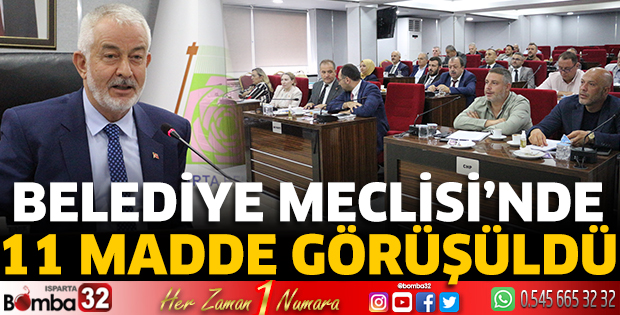 Belediye Meclisi’nde 11 madde görüşüldü 