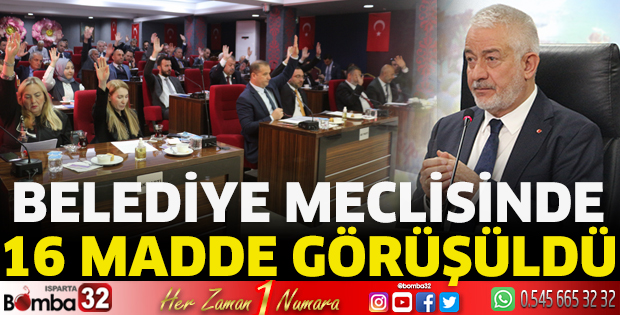 Belediye Meclisinde 16 madde görüşüldü 