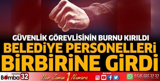Belediye personelleri birbirine girdi