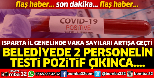 BELEDİYEDE 2 PERSONELİN TESTİ POZİTİF ÇIKTI