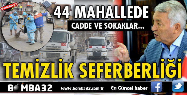 BELEDİYEDEN 44 MAHALLEDE TEMİZLİK ÇALIŞMASI  