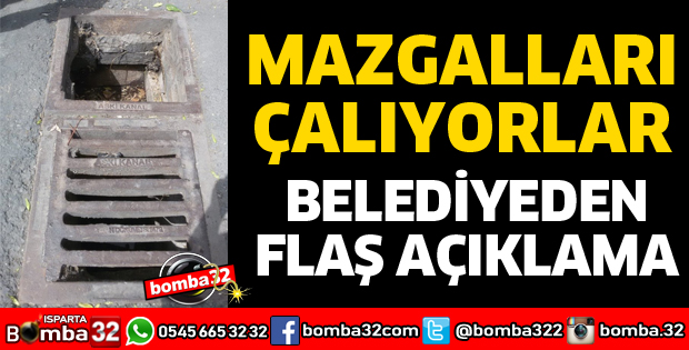 BELEDİYEDEN MAZGAL HIRSIZLIĞI AÇIKLAMASI