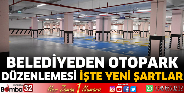 Belediyeden otopark düzenlemesi