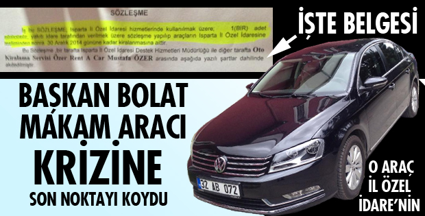 BENİM MAKAM OTOMOBİLİNE İHTİYACIM YOK