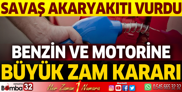 Benzin ve motorine büyük zam kararı