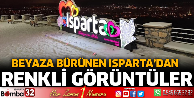 Beyaza bürünen Isparta'dan renkli görüntüler