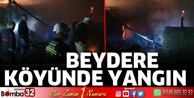Beydere Köyünde yangın