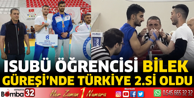 Bilek Güreşi'nde Türkiye 2.si oldu