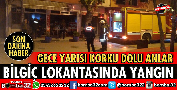BİLGİÇ LOKANTASINDA YANGIN ÇIKTI