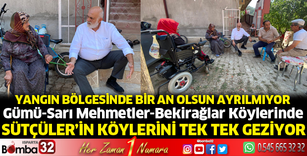 Bilgiç, Sütçüler'in köylerini tek tek geziyor
