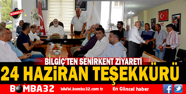 BİLGİÇ'TEN 24 HAZİRAN TEŞEKKÜRÜ