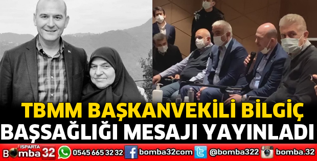 Bilgiç'ten Bakan Soylu'ya başsağlığı mesajı