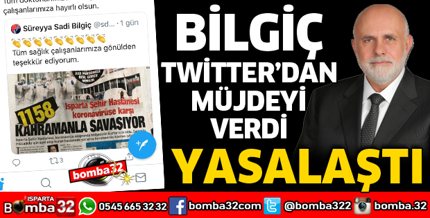 BİLGİÇ'TEN SAĞLIK ÇALIŞANLARINA MUTLU HABER