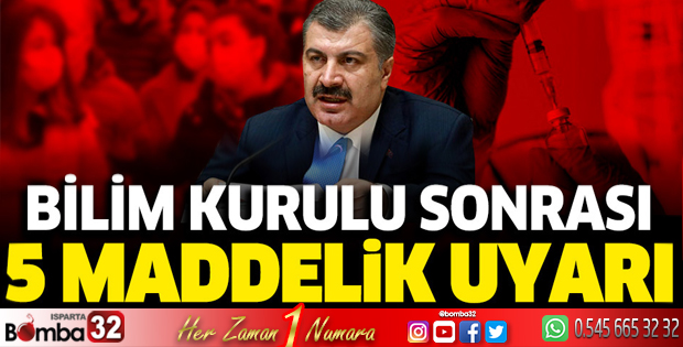Bilim Kurulu sonrası Bakan Koca'dan 5 maddelik uyarı
