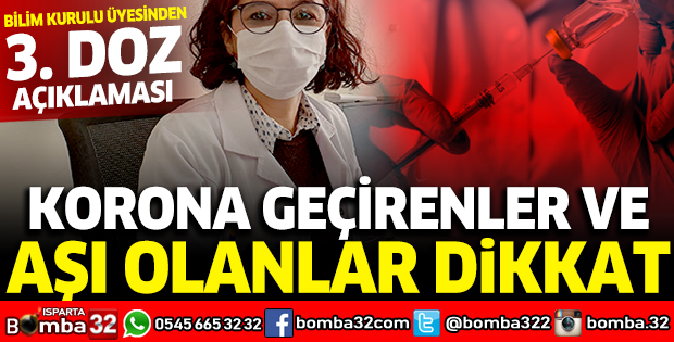 Bilim Kurulu Üyesi Prof. Dr. Yavuz'dan üçüncü doz açıklaması