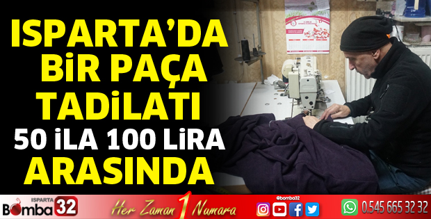 Bir paça tadilatı 50 ila 100 lira arasında değişiyor