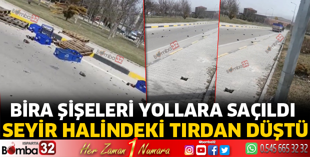 Bira şişeleri yollara saçıldı