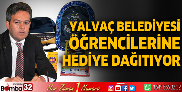 Birinci sınıf öğrencilerinin kırtasiye hediyesi Yalvaç Belediyesi'nden