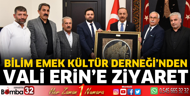 Birlik Emek Kültür Derneği'nden Vali Erin'e ziyaret