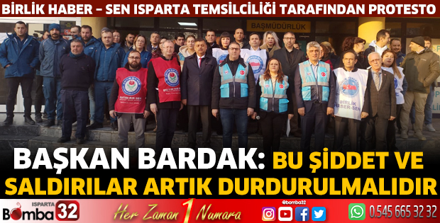 Birlik Haber- Sen Isparta Temsilciliği tarafından protesto 