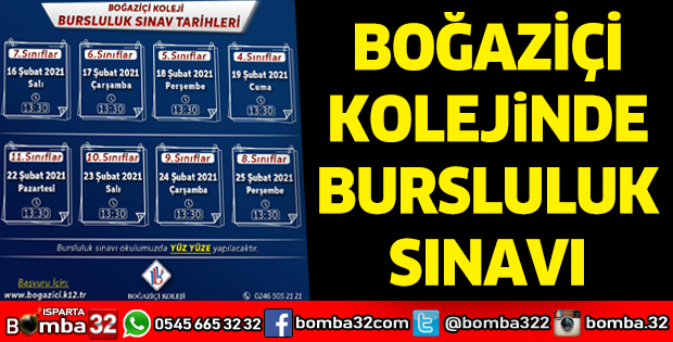 BOĞAZİÇİ KOLEJİ BURSLULUK SINAVI