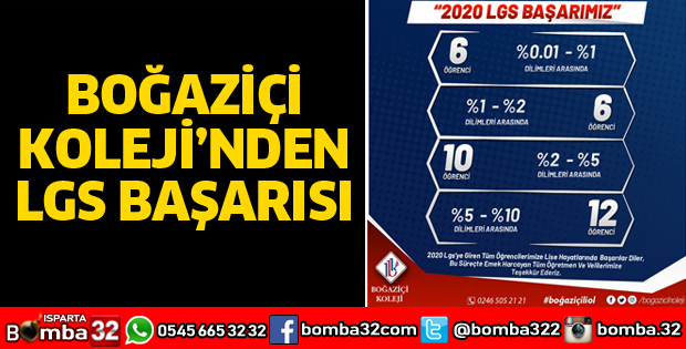 BOĞAZİÇİ KOLEJİNDEN LGS BAŞARISI