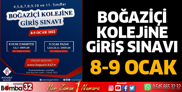 Boğaziçi Kolejine giriş sınavı