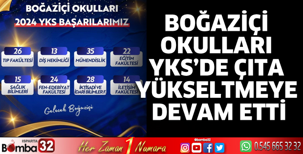 Boğaziçi Okulları YKS’de çıta yükseltmeye devam etti