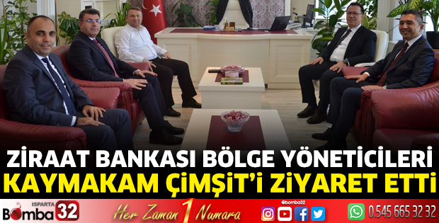 Bölge Yöneticileri Kaymakam Çimşit’i ziyaret etti