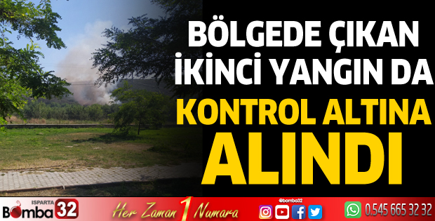 Bölgede çıkan ikinci yangın da kontrol altına alındı