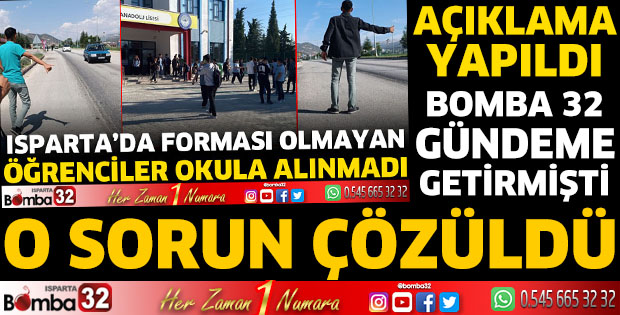Bomba 32 gündeme getirmişti o sorun çözüldü 