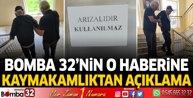 Bomba 32’nin o haberine kaymakamlıktan açıklama