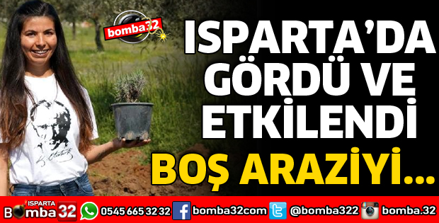 BOŞ ARAZİYİ LAVANTA BAHÇESİNE ÇEVİRDİ