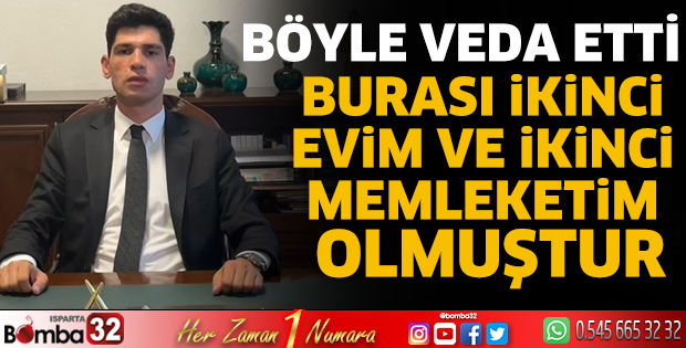 Böyle veda etti