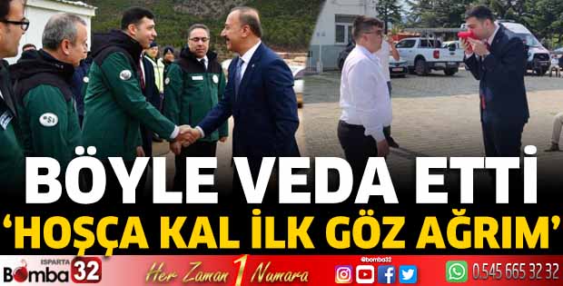 Böyle veda etti