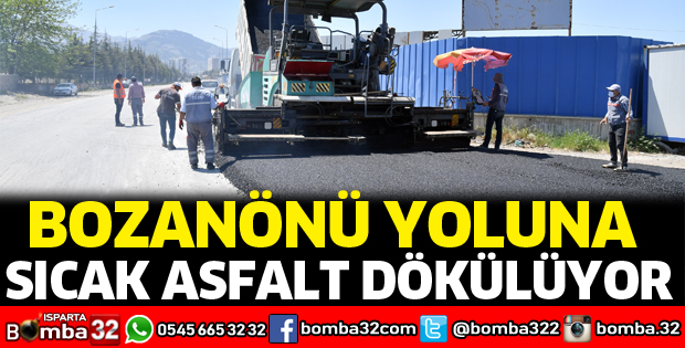 Bozanönü yoluna sıcak asfalt dökülüyor