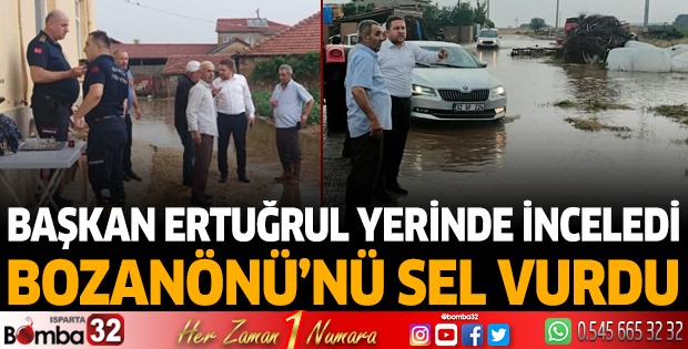 Bozanönü’nü sel vurdu