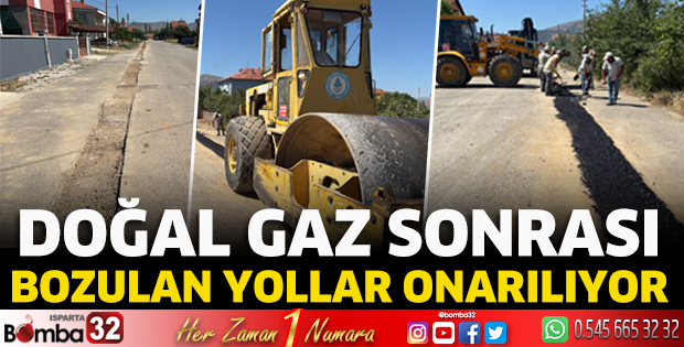 Bozulan yollar onarılıyor