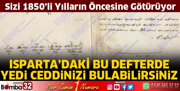 Bu defterde yedi ceddinizi bulabilirsiniz