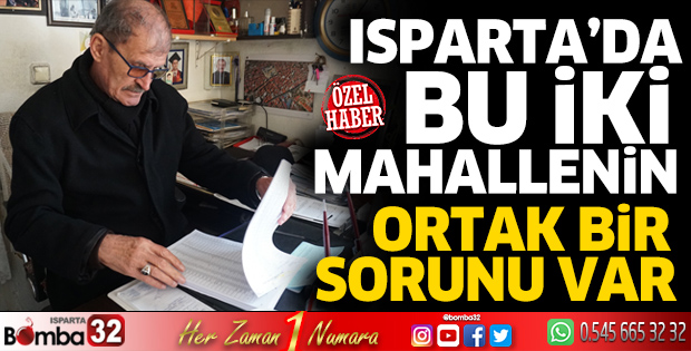 Bu iki mahallenin ortak bir sorunu var