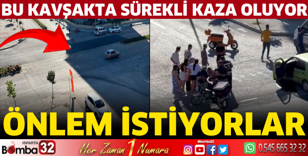 Bu kavşakta sürekli kaza oluyor