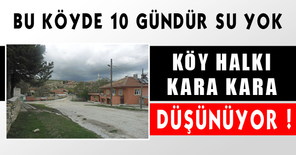 Bu Köyde 10 Gündür Su Yok