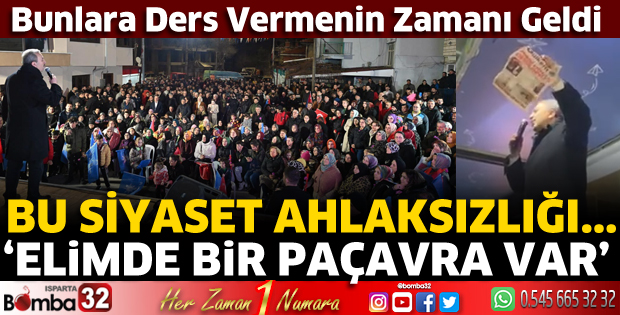 Bu siyaset ahlaksızlarına dersini vermenin zamanı geldi