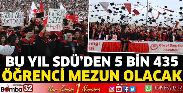Bu yıl SDÜ’den 5 Bin 435 öğrenci mezun olacak 