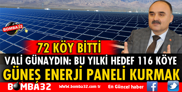 BU YILKİ HEDEF 116 KÖYE GÜNEŞ ENERJİ PANELİ KURMAK