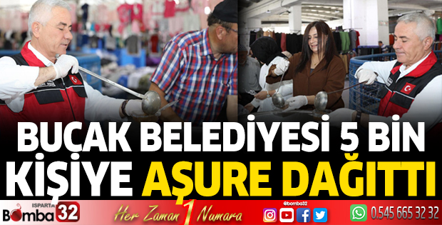 Bucak Belediyesi 5 bin kişiye aşure dağıttı