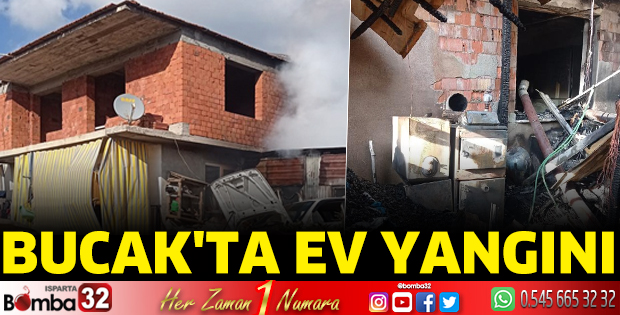 Bucak'ta ev yangını